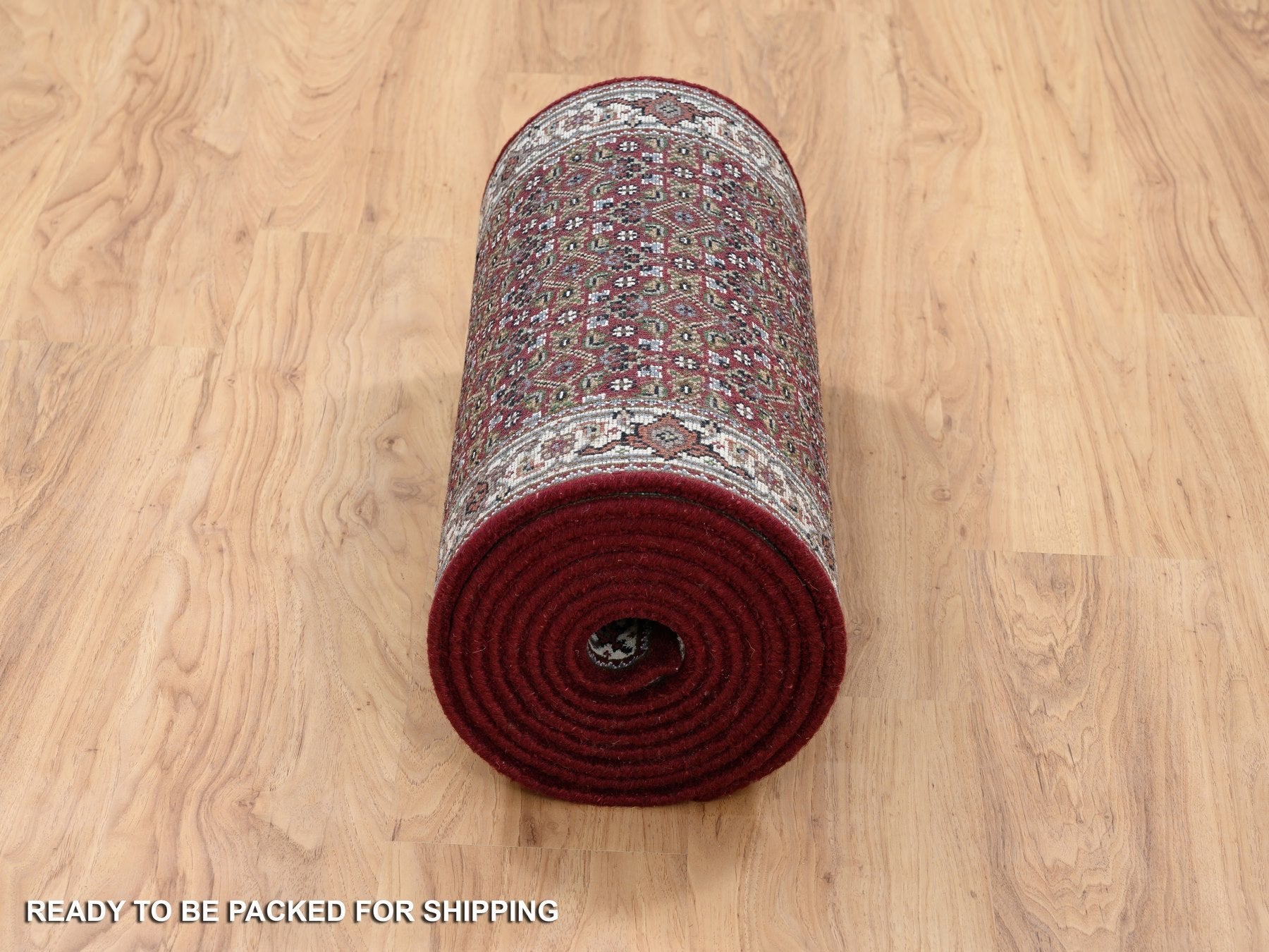 Herati Fine Oriental hand-knotted wool runner in Red & Ivory, 2'1" x 13'10" — SKU O064110 (view 6)