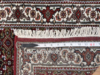 Red 2'1" x 13'10" Traditional Hand knotted Wool Rug - Sku: O064110