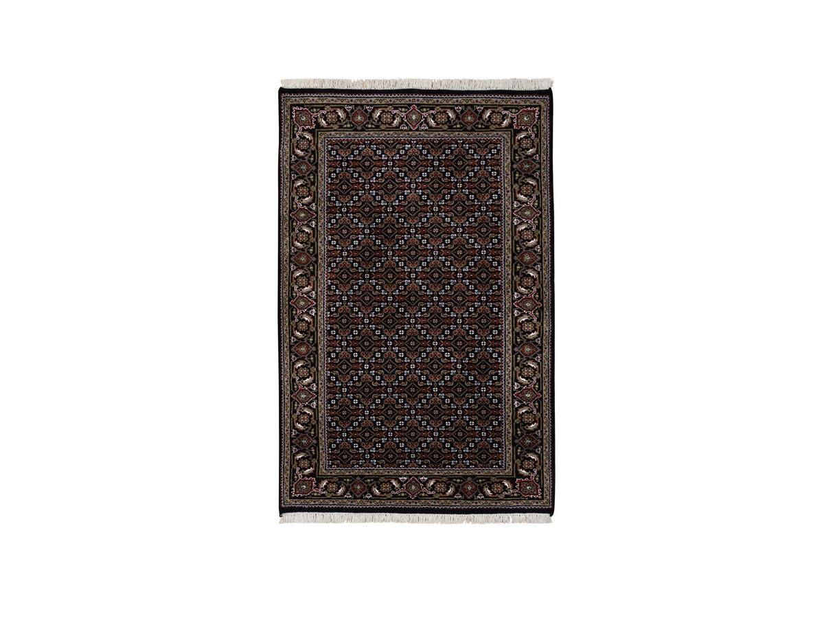 Herati Fine Oriental hand-knotted wool rug in Black, 3' x 5'2" — SKU O064117