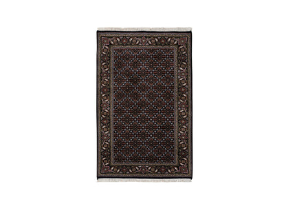 Herati Fine Oriental hand-knotted wool rug in Black, 3' x 5'2" — SKU O064117