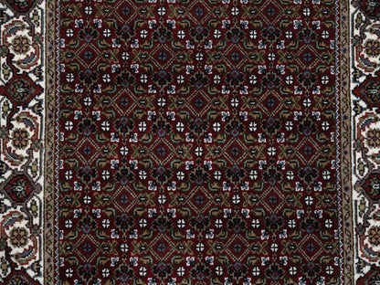 Red 3'0" x 5'2" Traditional Hand knotted Wool Rug - Sku: O064120