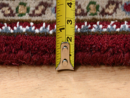 Red 3'0" x 5'2" Traditional Hand knotted Wool Rug - Sku: O064120