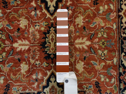 Red 2'7" x 16'3" Traditional Hand knotted Wool Rug - Sku: O064198