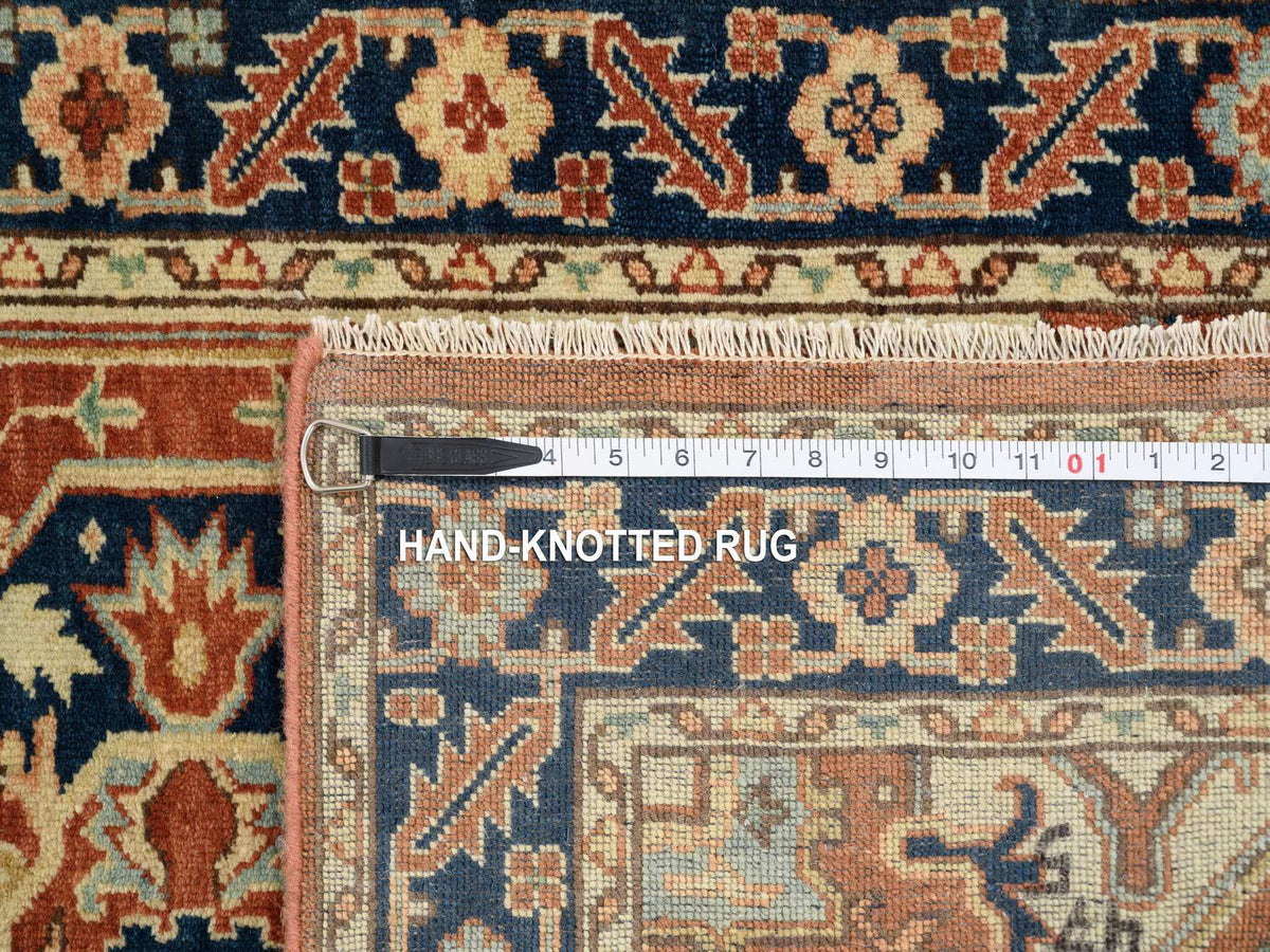 Heriz Heriz hand-knotted wool runner in Red & Navy Blue, 2'6" x 12'2" — SKU O064205 (view 8)
