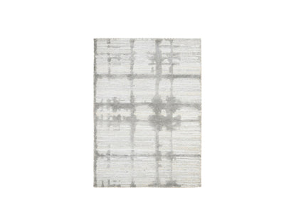 Ivory 2'1" x 3'1" Modern and Contemporary Hand knotted Wool Rug - Sku: O064238
