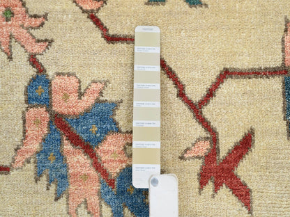 Heriz Heriz hand-knotted wool rug in Ivory & Navy Blue, 11'9" x 17'10" — SKU O064244 (view 7)