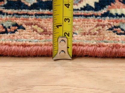 Heriz Heriz hand-knotted wool runner in Red & Navy Blue, 2'7" x 12' — SKU O064250 (view 7)