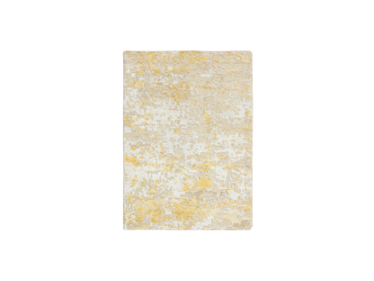 Beige 2'0" x 2'9" Modern and Contemporary Hand knotted Wool/Silk Rug - Sku: O064344