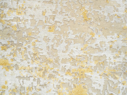 Beige 2'0" x 2'9" Modern and Contemporary Hand knotted Wool/Silk Rug - Sku: O064344