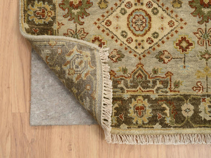 Tribal Heriz hand-knotted wool runner in Gray & Brown, 2'6" x 21'10" — SKU O064378 (view 3)