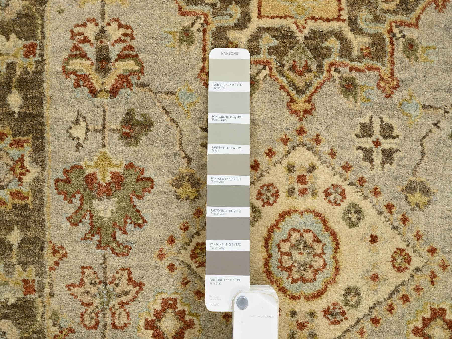Tribal Heriz hand-knotted wool runner in Gray & Brown, 2'6" x 21'10" — SKU O064378 (view 4)