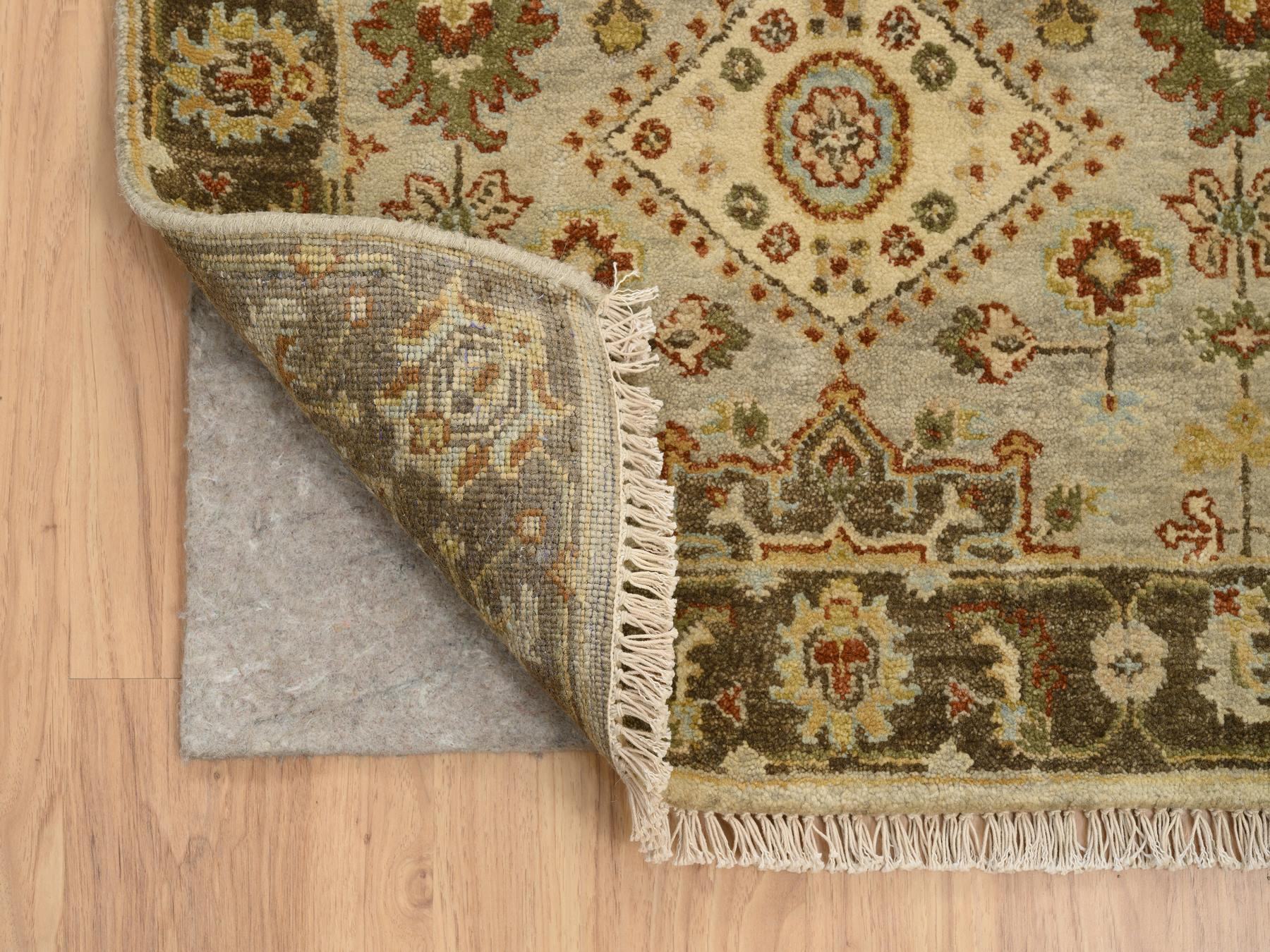 Tribal Heriz hand-knotted wool runner in Gray & Brown, 2'8" x 19'10" — SKU O064379 (view 3)