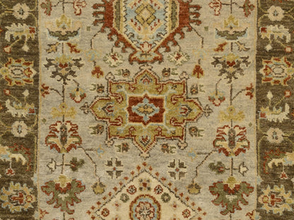 Tribal Heriz hand-knotted wool runner in Gray & Brown, 2'8" x 19'10" — SKU O064379 (view 5)