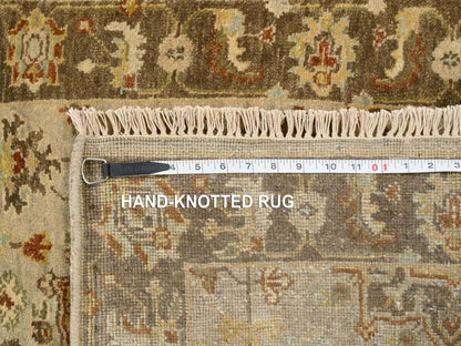 Tribal Heriz hand-knotted wool runner in Gray & Brown, 2'8" x 19'10" — SKU O064379 (view 8)
