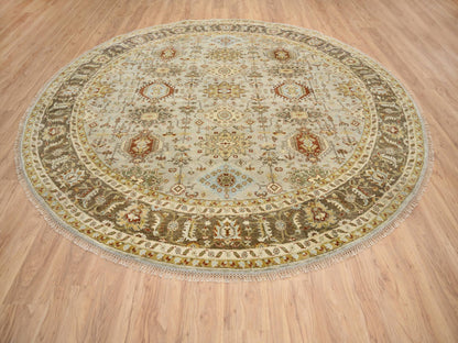 Tribal Heriz hand-knotted wool rug in Gray & Brown, 10' x 10' — SKU O064485 (view 2)