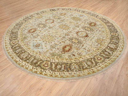 Tribal Heriz hand-knotted wool rug in Gray & Brown, 10' x 10' — SKU O064485 (view 3)