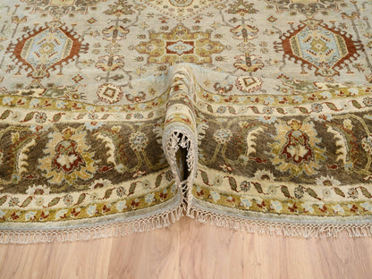 Tribal Heriz hand-knotted wool rug in Gray & Brown, 10' x 10' — SKU O064485 (view 5)