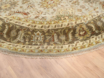 Tribal Heriz hand-knotted wool rug in Gray & Brown, 10' x 10' — SKU O064485 (view 6)