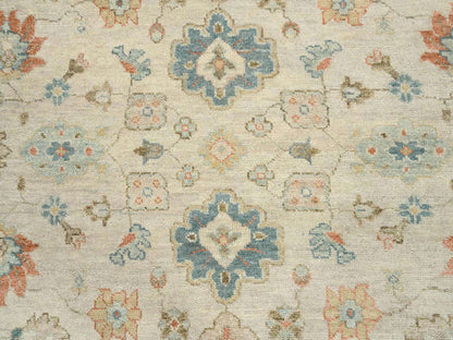 Oushak Oushak hand-knotted wool rug in Ivory & Pewter Gray, 13'10" x 18' — SKU O064530 (view 8)