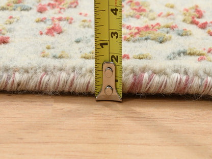 Modern / Contemporary hand-knotted wool/silk rug in Pink, 4'2" x 6' — SKU O064561 (view 7)