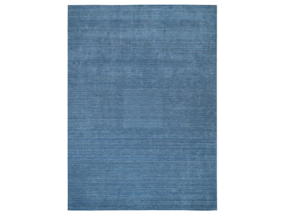 Blue 10'1" x 14'0" Modern and Contemporary Handloom Wool Rug - Sku: O064564