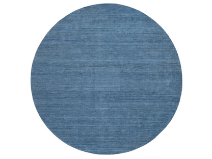 Blue 11'9" x 11'9" Modern and Contemporary Handloom Wool Rug - Sku: O064566