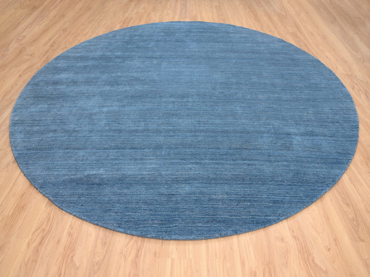 Modern / Contemporary hand-knotted wool rug in Blue, 11'9" x 11'9" — SKU O064566 (view 2)