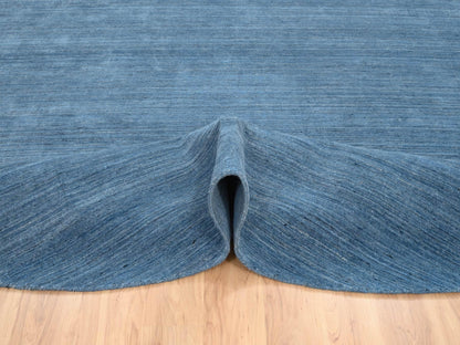 Blue 11'9" x 11'9" Modern and Contemporary Handloom Wool Rug - Sku: O064566
