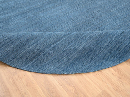 Blue 11'9" x 11'9" Modern and Contemporary Handloom Wool Rug - Sku: O064566