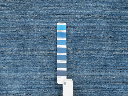 Blue 11'9" x 11'9" Modern and Contemporary Handloom Wool Rug - Sku: O064566