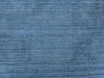 Blue 10'0" x 10'0" Modern and Contemporary Handloom Wool Rug - Sku: O064570