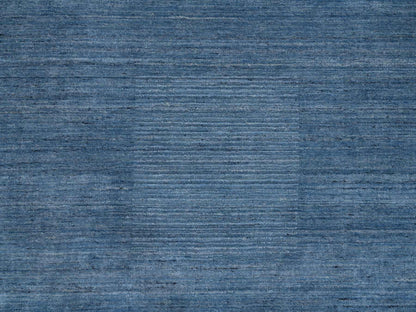 Blue 8'0" x 8'0" Modern and Contemporary Handloom Wool Rug - Sku: O064577
