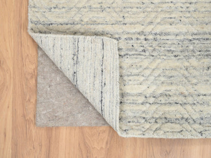 Beige 6'1" x 9'0" Modern and Contemporary Handloom Wool Rug - Sku: O064590