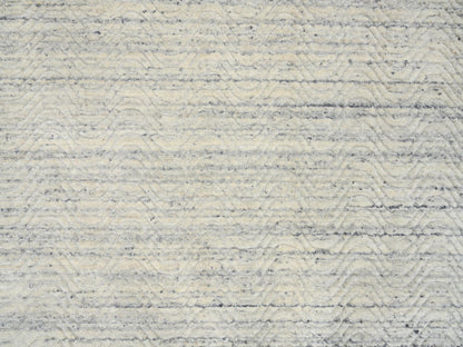Beige 6'1" x 9'0" Modern and Contemporary Handloom Wool Rug - Sku: O064590