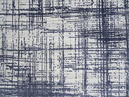 Black 10'0" x 13'9" Modern and Contemporary Handloom Wool/Silk Rug - Sku: O064595