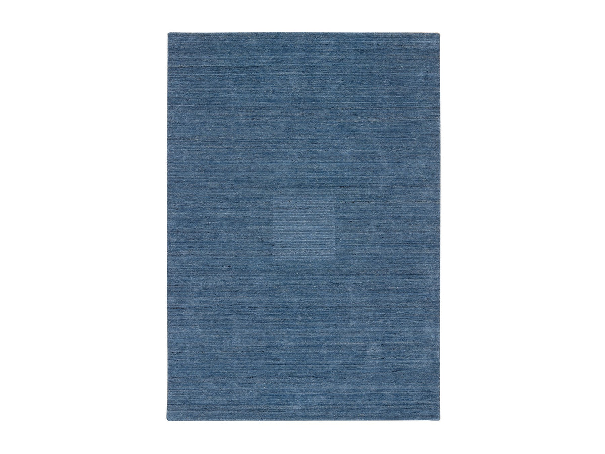 Modern / Contemporary hand-knotted wool rug in Blue, 5' x 7'1" — SKU O064616