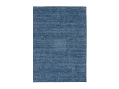 Blue 5'0" x 7'1" Modern and Contemporary Handloom Wool Rug - Sku: O064616
