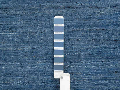 Blue 5'0" x 7'1" Modern and Contemporary Handloom Wool Rug - Sku: O064616