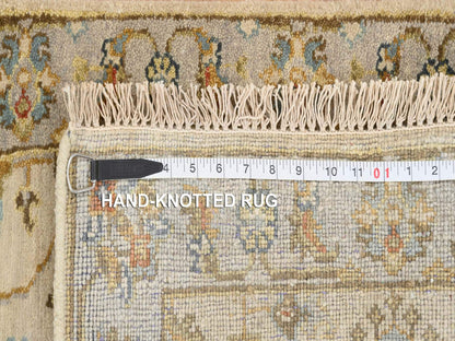 Tribal Heriz hand-knotted wool rug in Ivory & Light Gray, 2'1" x 3' — SKU O064637 (view 8)