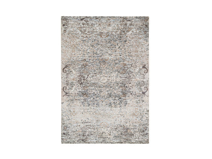 Brown 4'1" x 6'0" Transitional Hand knotted Wool/Silk Rug - Sku: O064679
