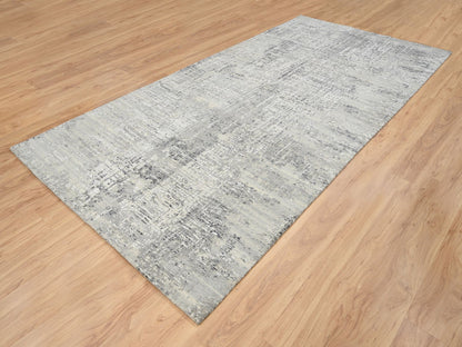 Modern / Contemporary hand-knotted wool runner in Gray, 6' x 11'10" — SKU O064688 (view 3)