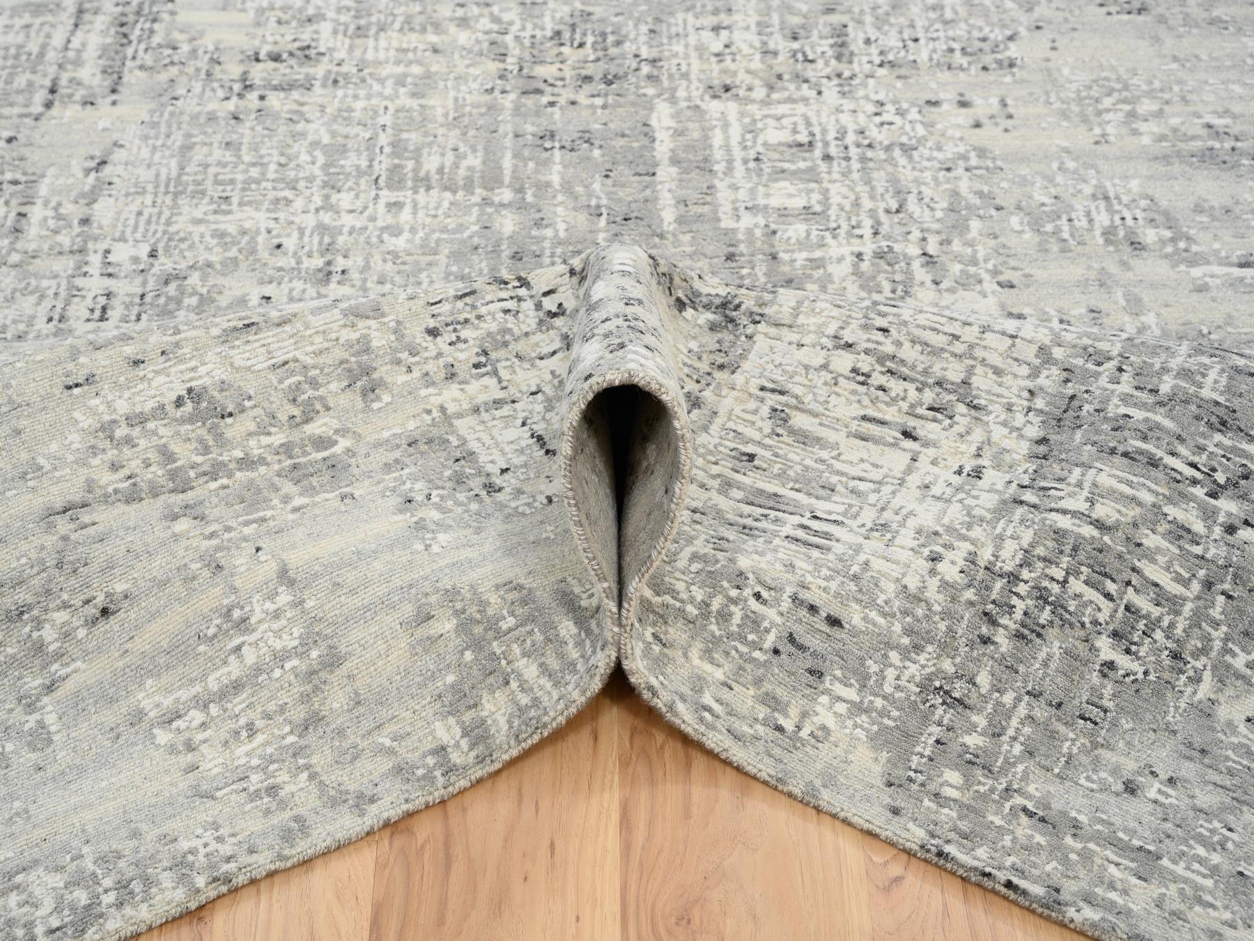 Modern / Contemporary hand-knotted wool runner in Gray, 6' x 11'10" — SKU O064688 (view 5)