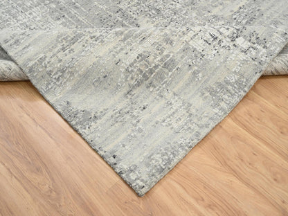 Modern / Contemporary hand-knotted wool runner in Gray, 6' x 11'10" — SKU O064688 (view 6)
