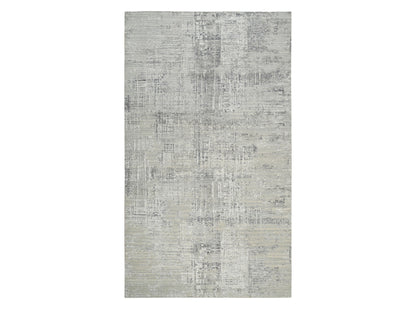 Modern / Contemporary hand-knotted wool runner in Gray, 8'1" x 16' — SKU O064689