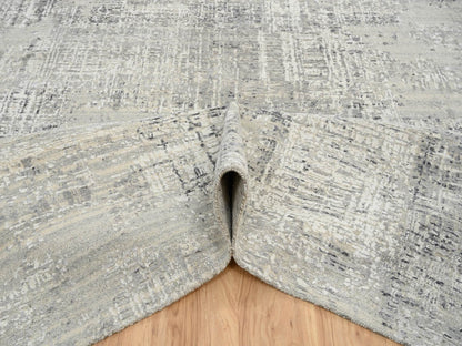 Modern / Contemporary hand-knotted wool runner in Gray, 8'1" x 16' — SKU O064689 (view 5)