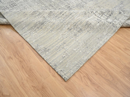 Modern / Contemporary hand-knotted wool runner in Gray, 8'1" x 16' — SKU O064689 (view 6)