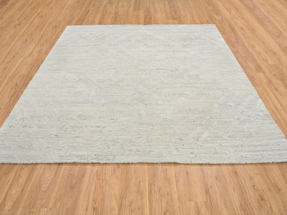 Modern / Contemporary hand-knotted wool rug in Gray, 8'1" x 8'1" — SKU O064690 (view 2)