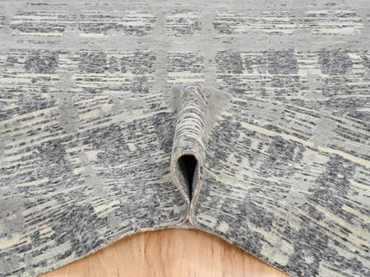 Modern / Contemporary hand-knotted wool runner in Gray, 6'2" x 12' — SKU O064691 (view 5)