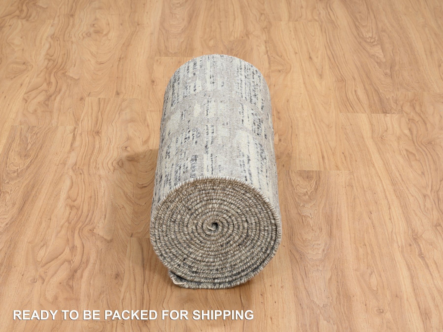 Modern / Contemporary hand-knotted wool runner in Gray, 2'7" x 23'8" — SKU O064696 (view 6)