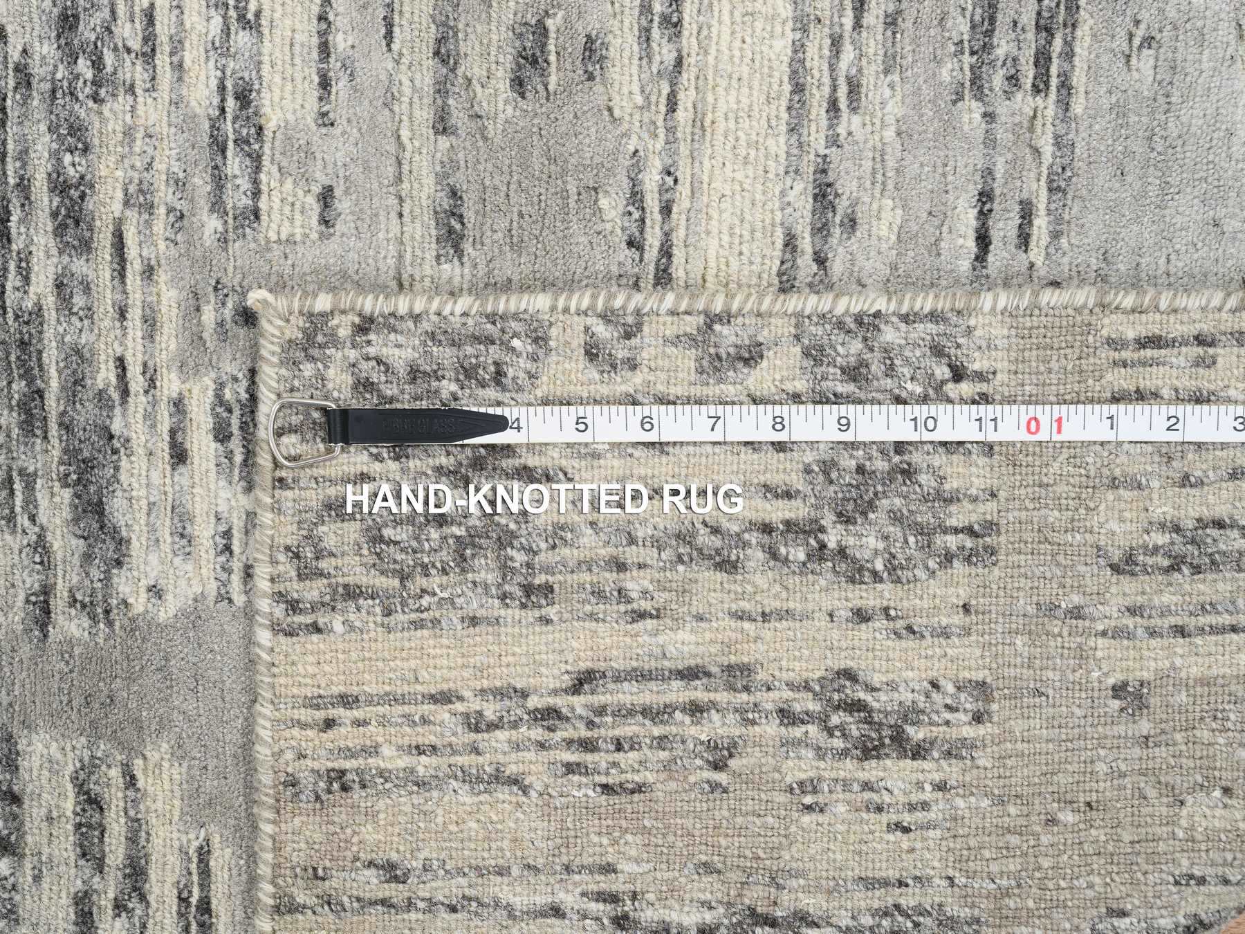 Modern / Contemporary hand-knotted wool runner in Gray, 2'7" x 23'8" — SKU O064696 (view 8)
